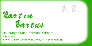 martin bartus business card